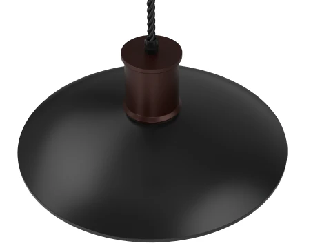 Lampu Gantung Industri dengan Naungan Logam Gantung Model 3D