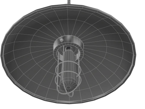 Lampu Gantung Industri dengan Naungan Logam Gantung Model 3D