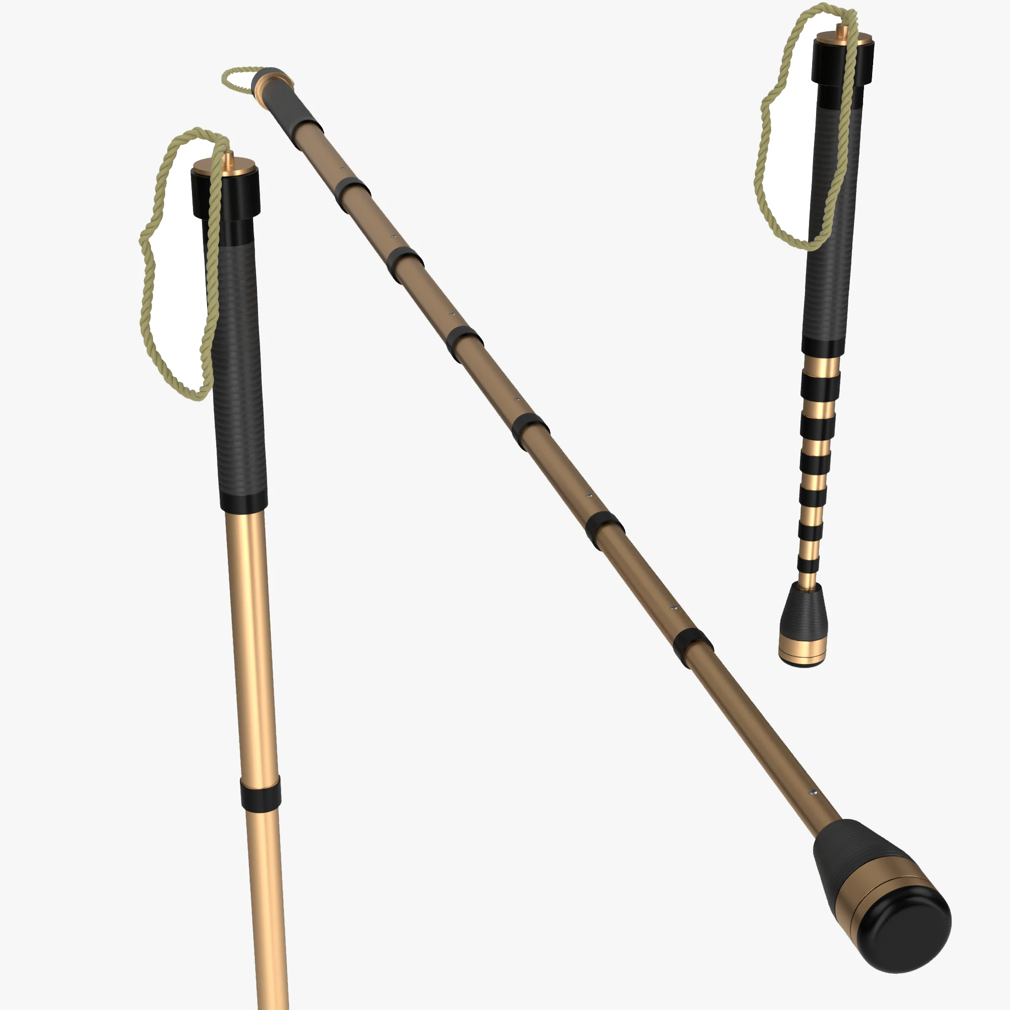 Telescopic Walking Blind Cane Tool 3D Model .c4d .max .obj .3ds .fbx .stl .blend