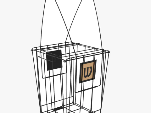 Cestino per palline da tennis Wilson con maniglia per il trasporto Modello 3D