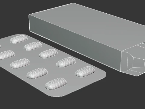 Tablet Box Medicine 3D Model