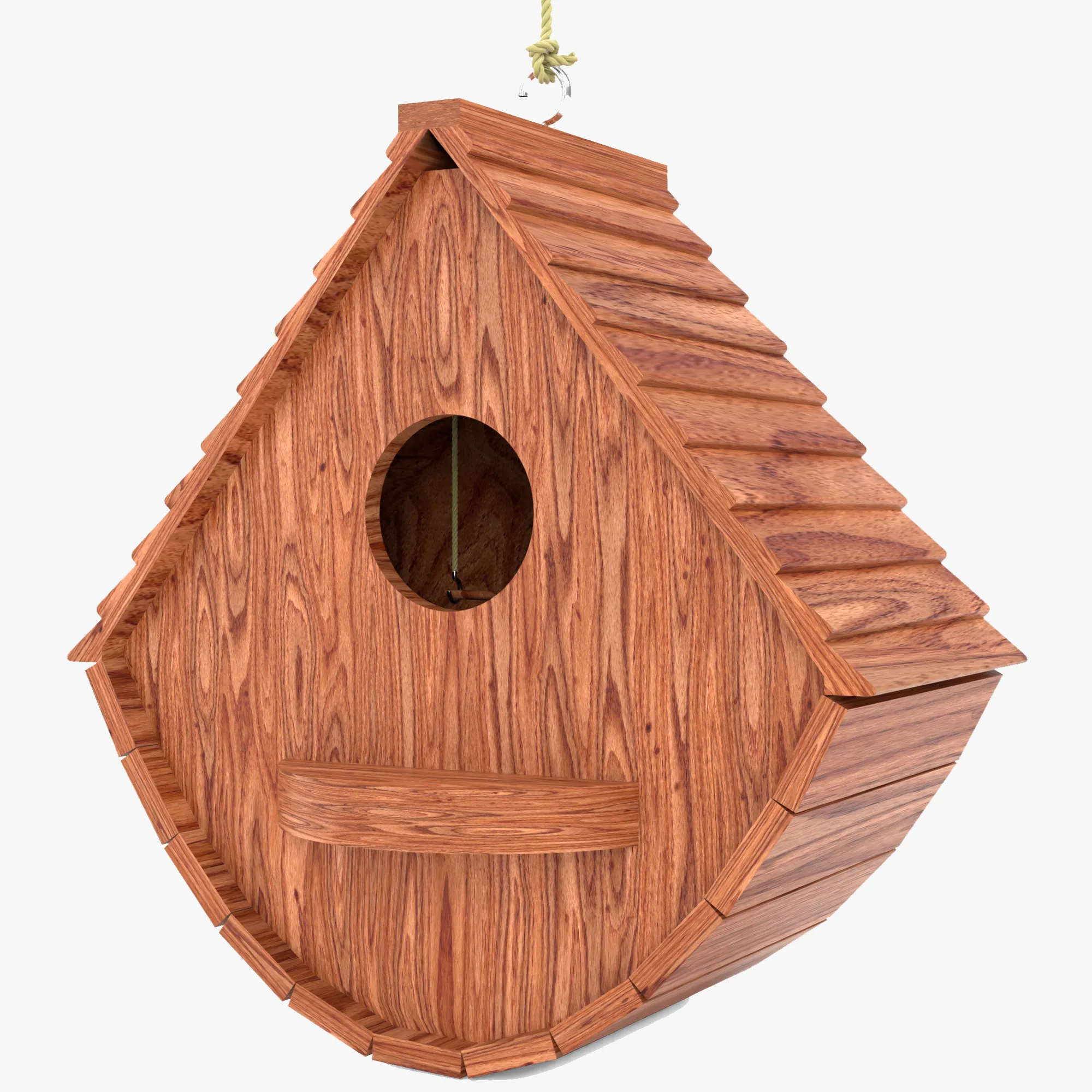 Wooden Bird House 3D Model .c4d .max .obj .3ds .fbx .stl .blend 