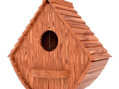 Vogelhaus aus Holz 3D Modell