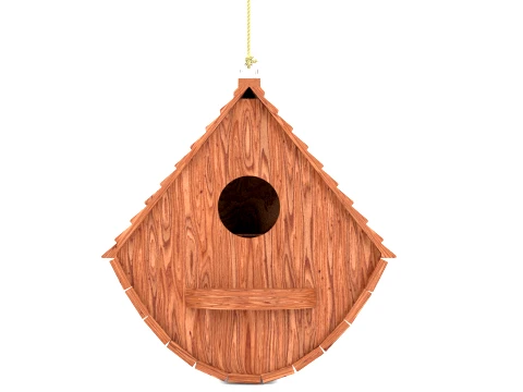 Wooden Bird House 3D Model