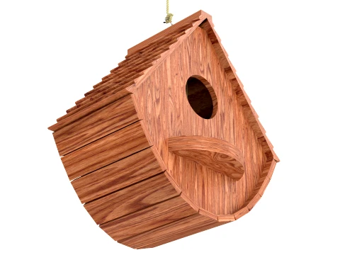Wooden Bird House 3D Model