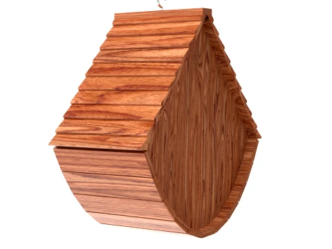 Wooden Bird House 3D Model