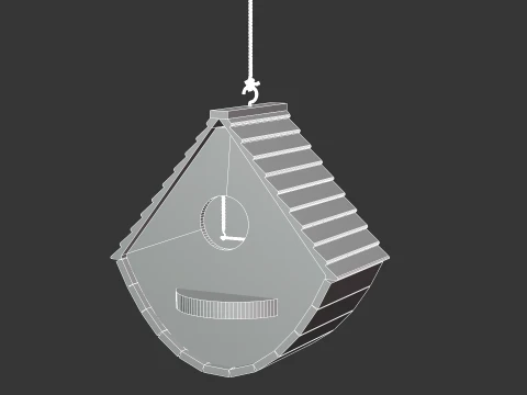 Wooden Bird House 3D Model