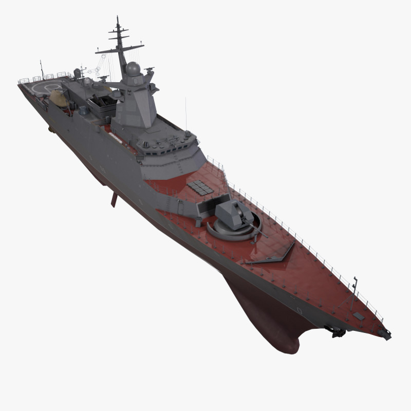 War Ship Corvette 20385 Model 3D .c4d .max .obj .3ds .fbx .stl .blend