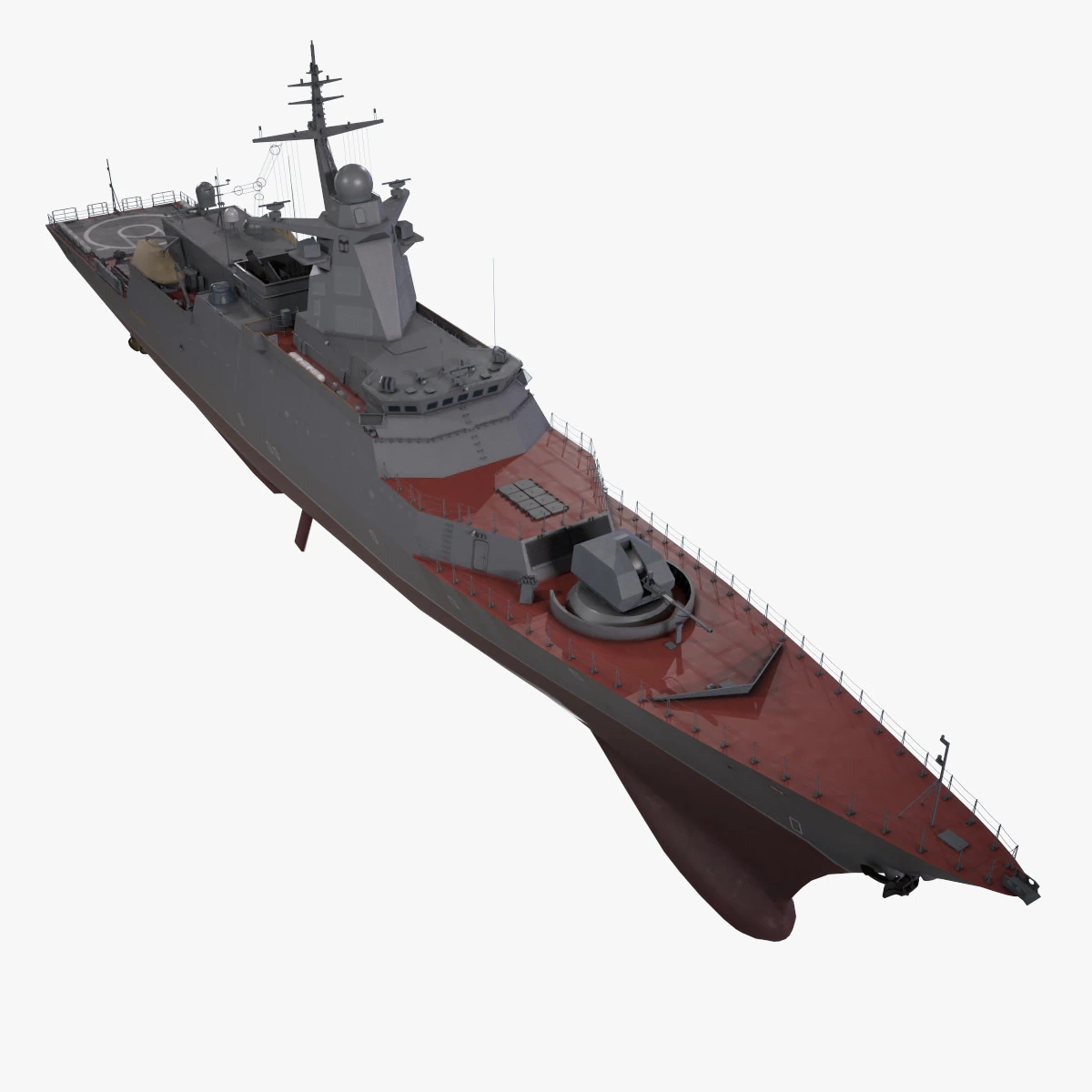 War Ship Corvette 20385 3D Model .c4d .max .obj .3ds .fbx .stl .blend 