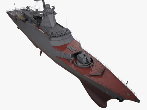 Corvetta della nave da guerra 20385 Modello 3D