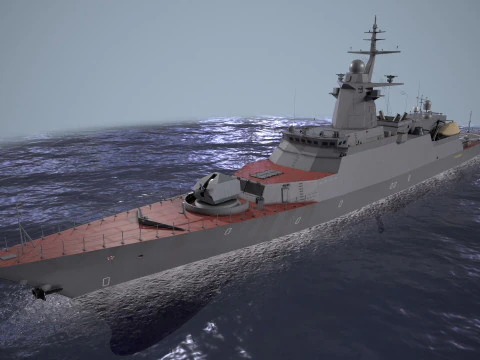 War Ship Corvette 20385 3D Model