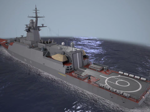War Ship Corvette 20385 3D Model