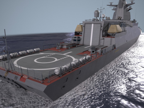 War Ship Corvette 20385 Model 3D