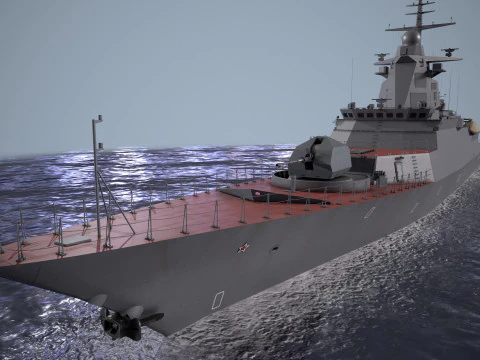 War Ship Corvette 20385 3D Model