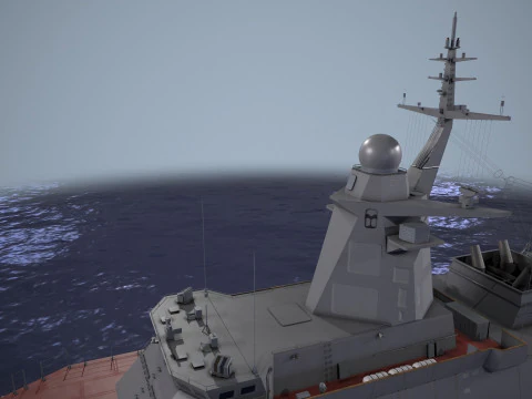 War Ship Corvette 20385 3D Model