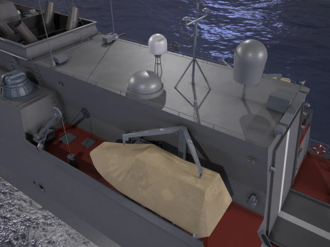 War Ship Corvette 20385 3D Model