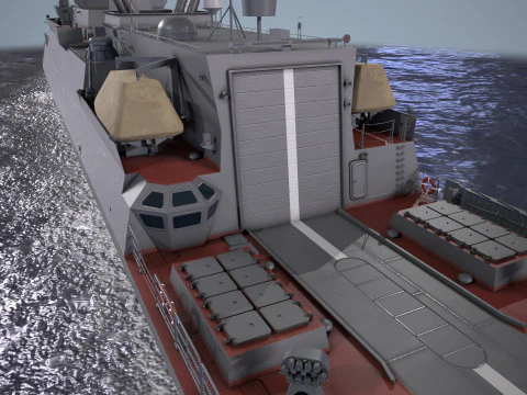 War Ship Corvette 20385 3D Model