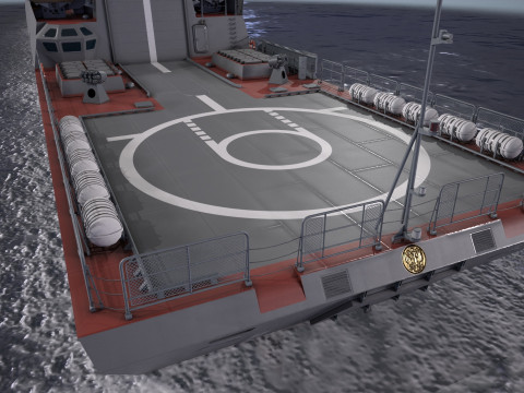 War Ship Corvette 20385 Model 3D