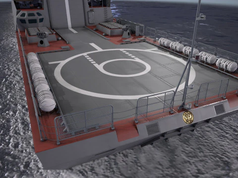 War Ship Corvette 20385 3D Model