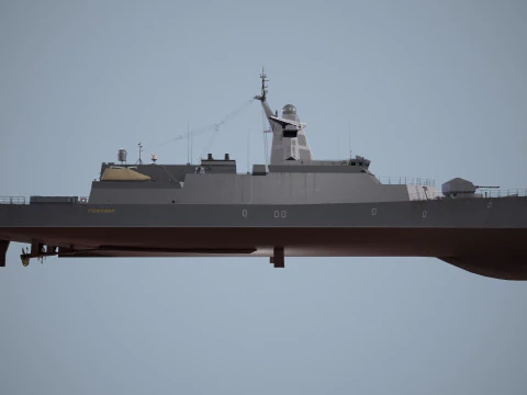 War Ship Corvette 20385 3D Model