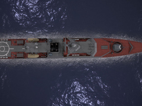 War Ship Corvette 20385 Model 3D