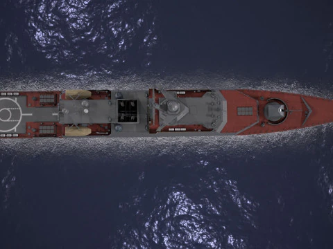 War Ship Corvette 20385 3D Model