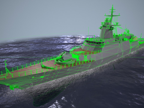 War Ship Corvette 20385 Model 3D