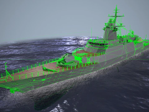 War Ship Corvette 20385 3D Model