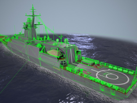 War Ship Corvette 20385 Model 3D