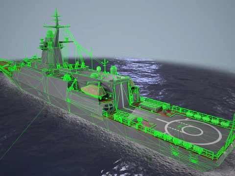 War Ship Corvette 20385 3D Model