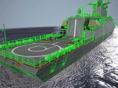 War Ship Corvette 20385 3D Model