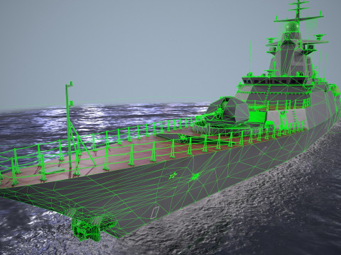 War Ship Corvette 20385 Model 3D