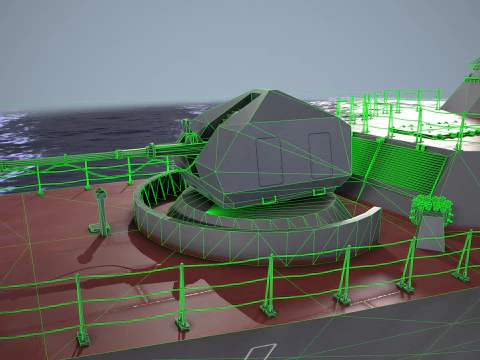 War Ship Corvette 20385 3D Model