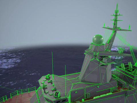 War Ship Corvette 20385 3D Model
