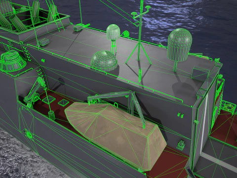War Ship Corvette 20385 3D Model