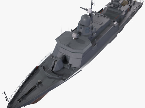 War Ship Corvette 22800 Model 3D