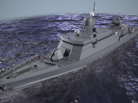 War Ship Corvette 22800 Modello 3D