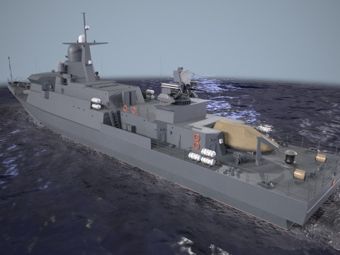 War Ship Corvette 22800 Modello 3D