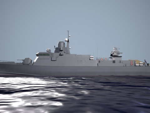 War Ship Corvette 22800 Modello 3D
