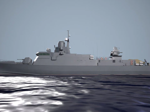 War Ship Corvette 22800 3D Model