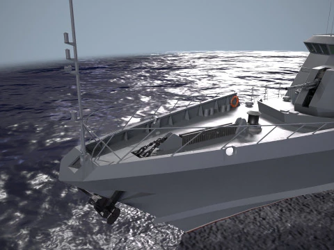 War Ship Corvette 22800 3D Model