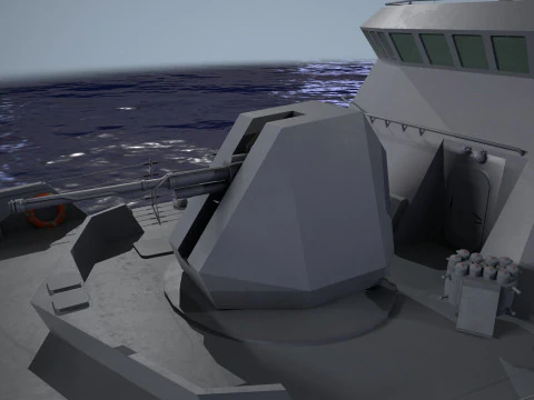 War Ship Corvette 22800 3D Model