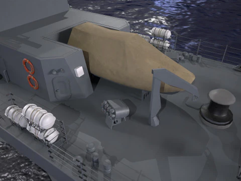 War Ship Corvette 22800 3D Model