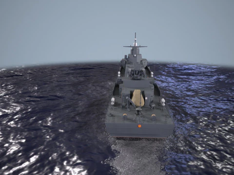 War Ship Corvette 22800 3D Model