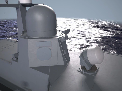 War Ship Corvette 22800 3D Model