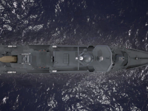 War Ship Corvette 22800 3D Model
