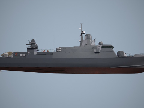 War Ship Corvette 22800 Modello 3D