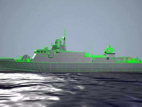 War Ship Corvette 22800 Modello 3D