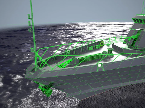 War Ship Corvette 22800 3D Model