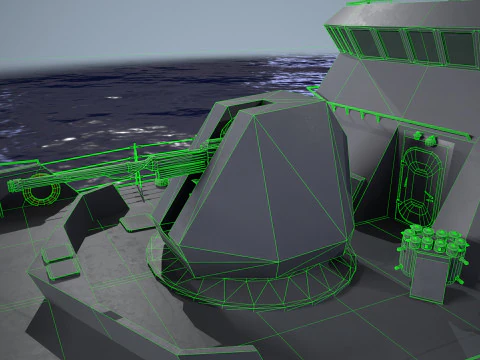 War Ship Corvette 22800 3D Model